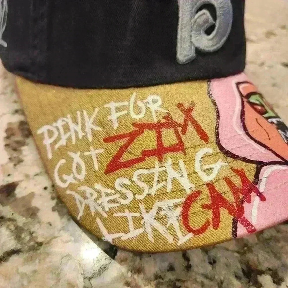 Custom Painted NEWHATTAN Invader Zim Nickelodeon Adjustable Ball Baseball Cap - Picture 4 of 9